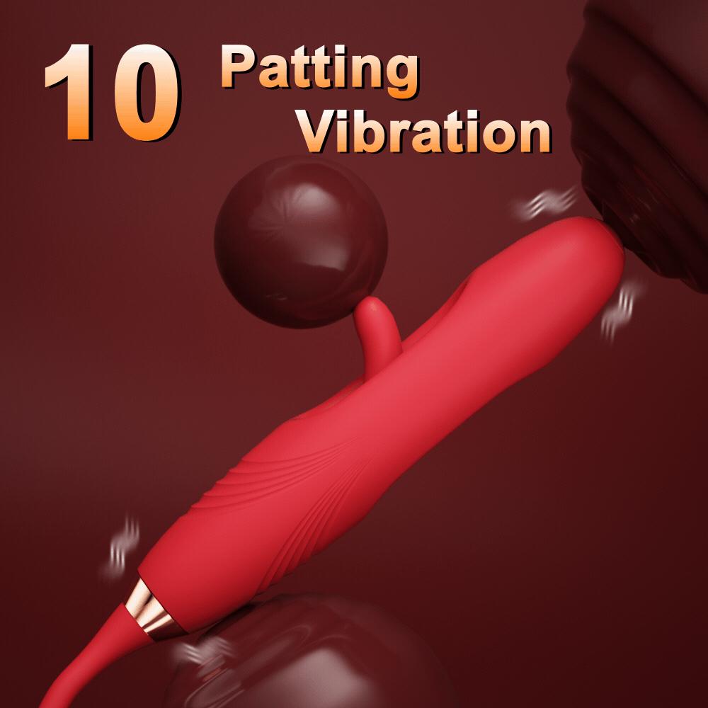 Touchhoney Patting Vibrator for kvinner med tunge slikker brystvorten Oral Suger Klitoris Stimulator G Spot Voksne Varer Sexleketøy