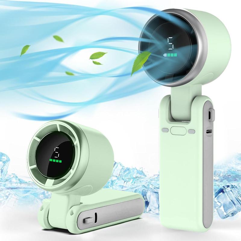 Popular Portable Handheld Turbo Fan, 5 Gear Wind Hand Fan, Handheld Fan, Portable Mini Hand Fans, USB Rechargeable Turbo Fan
