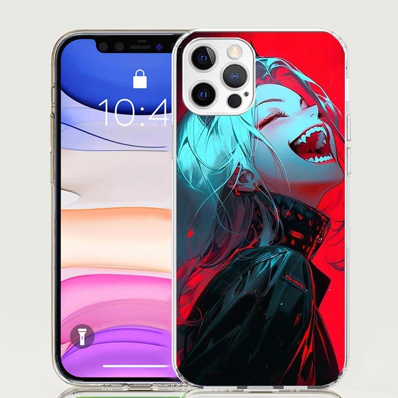 Crazy Gothic Japan Anime Girls Phone Case For Apple iPhone 17 Air 16 15 Plus 14 + 13 Mini 12 11 Pro Max 7 8 SE 16Max Soft Shell