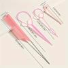 4-piece hair tool set Rat tail fine tooth comb Braiding tool Bun maker Braiding tool Hair elastic band remover