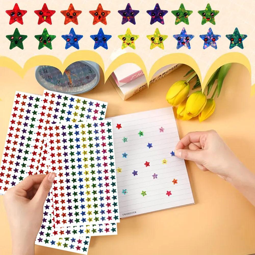 1500 Star Stickers Reward Chart Set – 10 Sheets, Holographic & Classic Designs For Kids, Students, Teachers – Positive Reinforcement Stickers