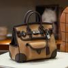 Canvas Swift Leder Tasche Kontrastfarbe 25CM