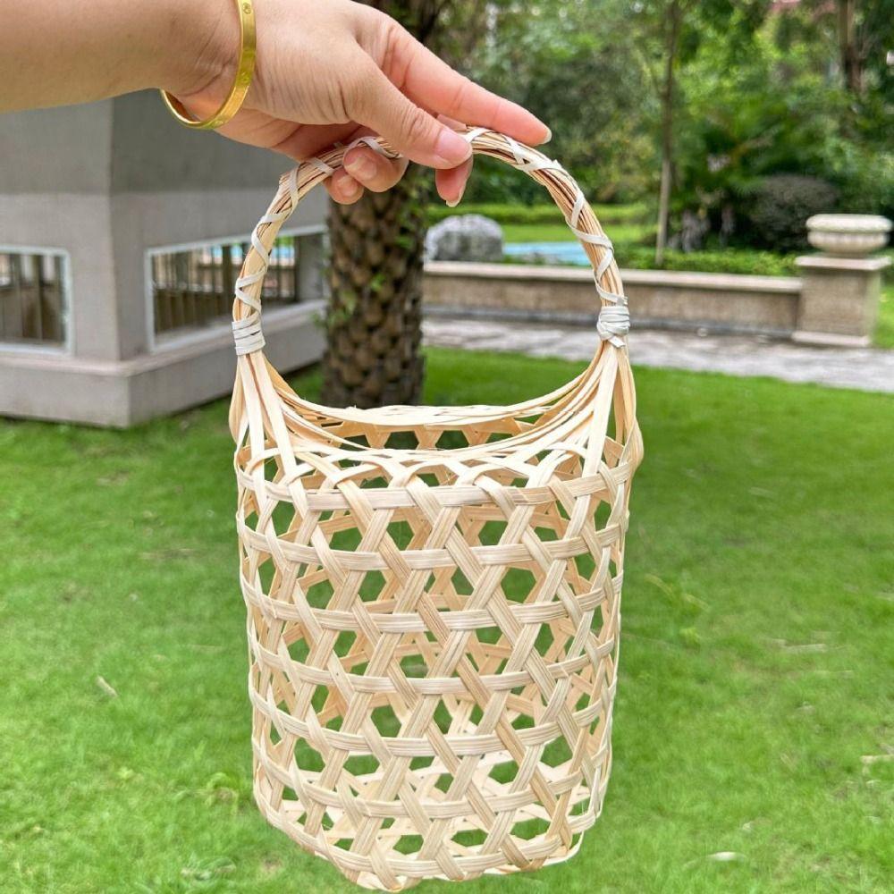 Bamboo Woven Hand-held Basket Retro Storage Box Multi-functional Gift Packaging Box New Year