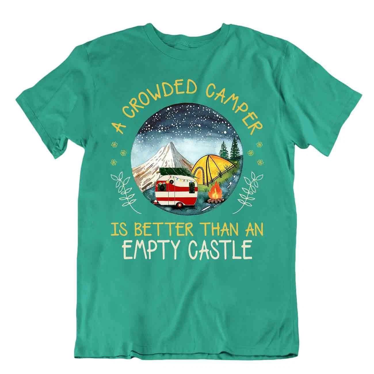 Camping Outside Trip T-Shirt Tee Gift Crowded Castle Cute Funny Outdoor Fresh 3XL