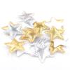 100Pcs 25mm Gold and Silver Cloth Star Applique Cloth Padded Patches for DIY Craft/Clothes/Hairpin/Wedding Decor