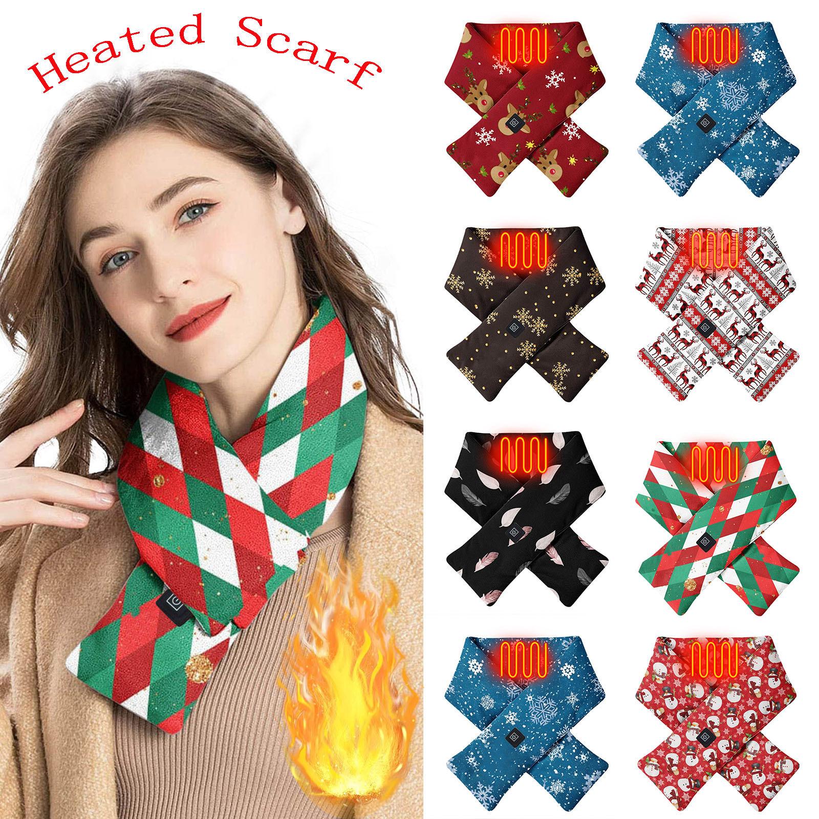 

Умный мобильный зарядка через USB-порт для шеи и плеч, зимняя защита от холода и теплый обогрев, мужской и женский шарф