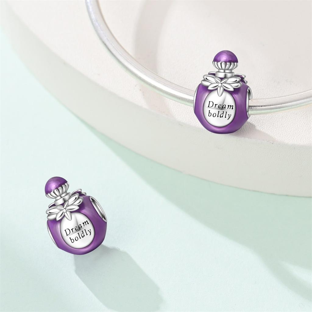 Copper Metal Perfume bottle Cute animal Bead Components Charm Bead Components Compatible With Authentic Original Bracelet High Quality Fine Jewelry