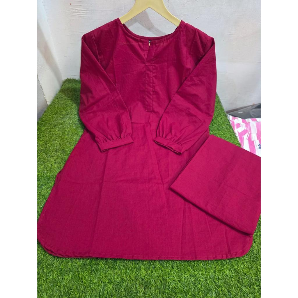 Party Wear Cotton Top Tunic Kurta Pant Cord Set Indian Women Designer Kurti SC-2213a