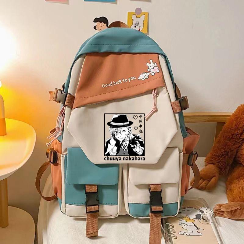 Wenhao Wild Dog Peripheral Printed Backpack Large Capacity Student Personalized School Bag