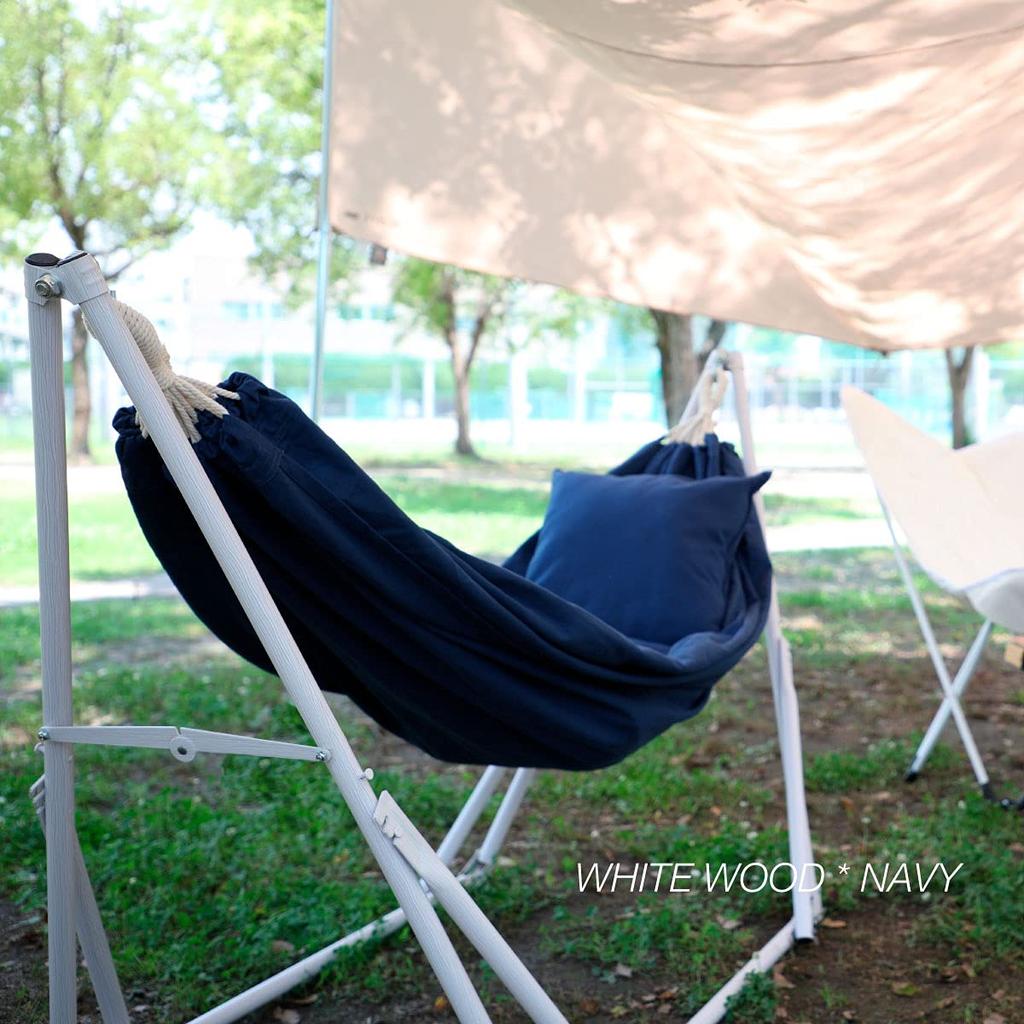 Revir of river 3WAY houpací síť, volně stojící, stojan, rám, sada polštářů, věšák na židle, věšák na vnitřní a vnitřní pohovku, kříž [Revir River] (Barva rámu