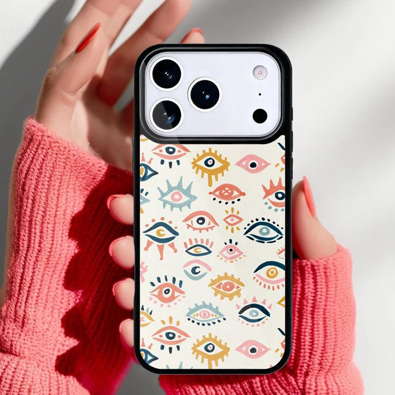 Eyes Eyelash Aesthetic soft Phone Case for iPhone 17 16 15 14 13 Pro Max Back Cover for 12 11 Pro Coque