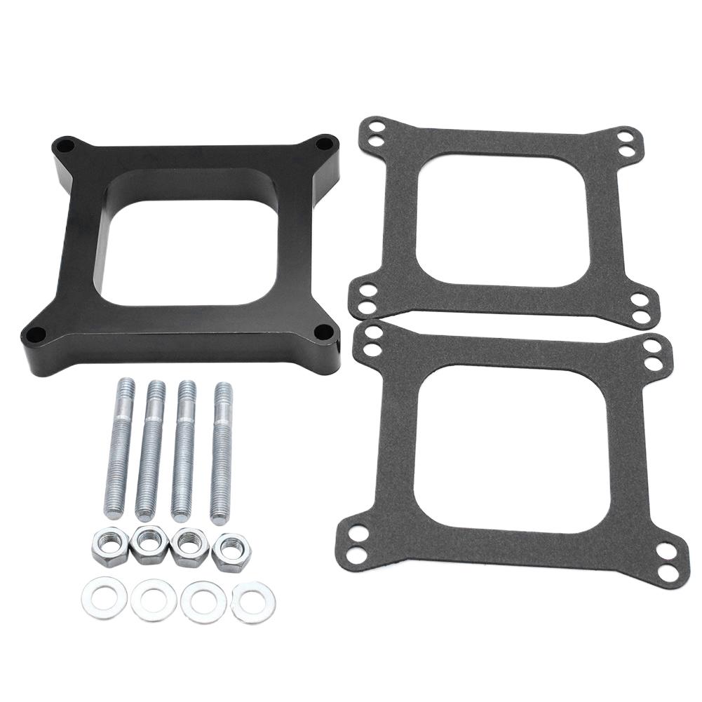 Open Phenolic Carburetor Spacer with Gasket Screws Kit Square Open Center Carb Spacer for Holley for Chevy 4BBL SBC BBC Carb