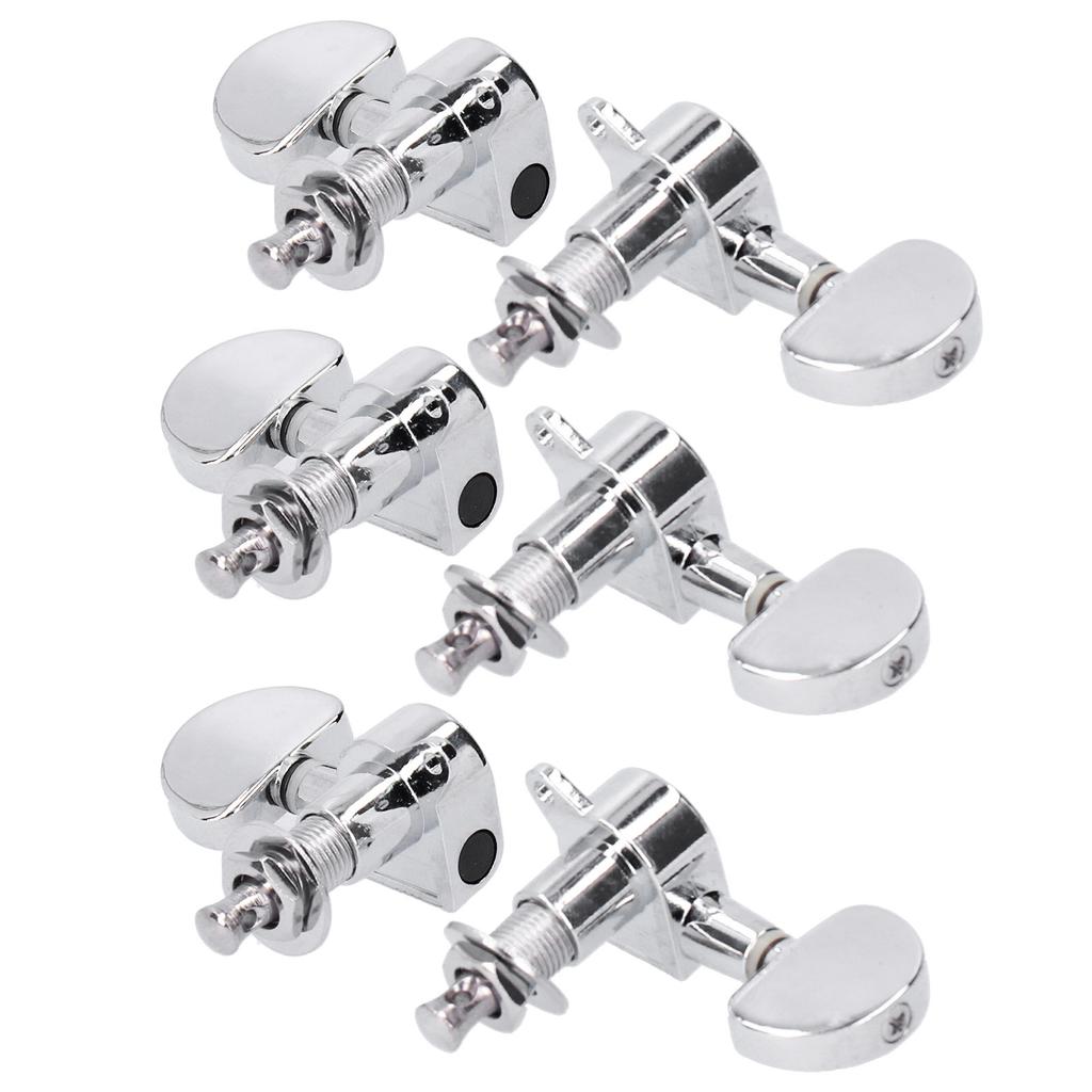 Gitarre Locking Mechaniken Kopfknöpfe Stimmwirbel 3 links 3 rechts Musikinstrument Zubehör Silber