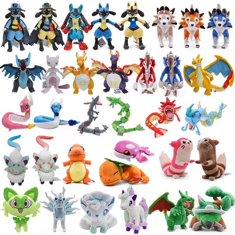 Pokémon Plush Toy Mewtwo Hisuian Zorua Lucario Galarian Ponyta Sprigatito Charizard Stuffed Doll Peluche Birthday Christmas Gift
