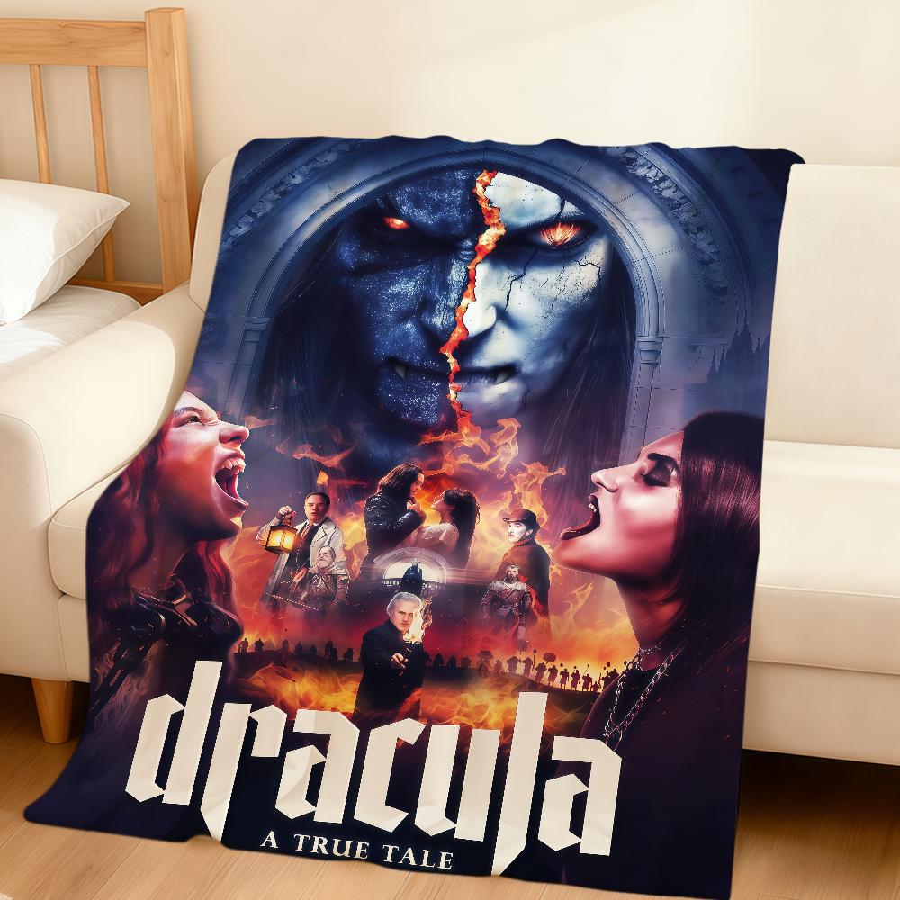 Horror Movie D-Dracula A Love Tale Flannel Soft Warm Plush Blanket For Sofa Living Room Pet Hogar Bedroom Gift Home Car Portable