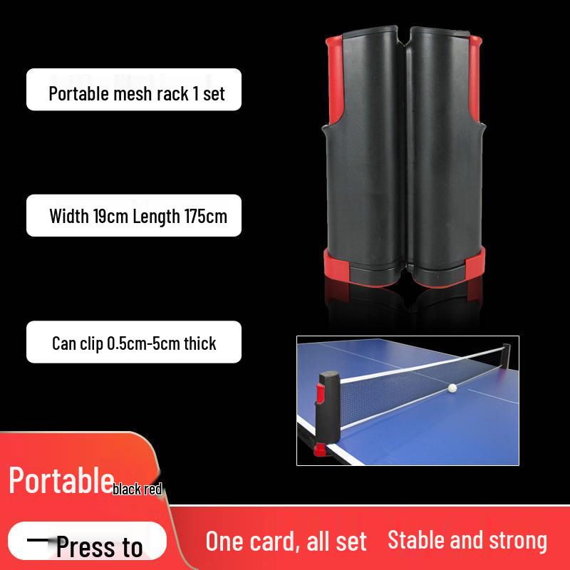 Portable Retractable Table Tennis Net with Indoor/Outdoor Stand and Net Cloth