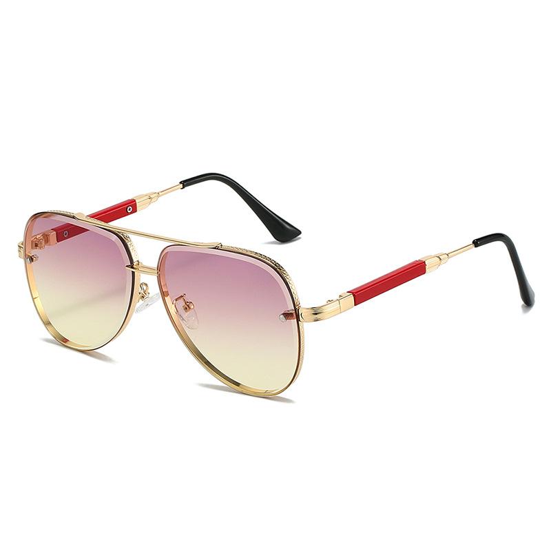Double Beam Toad Glasses Fashion Sunglasses With The Same Classic Versatile Pilot Sunglasses