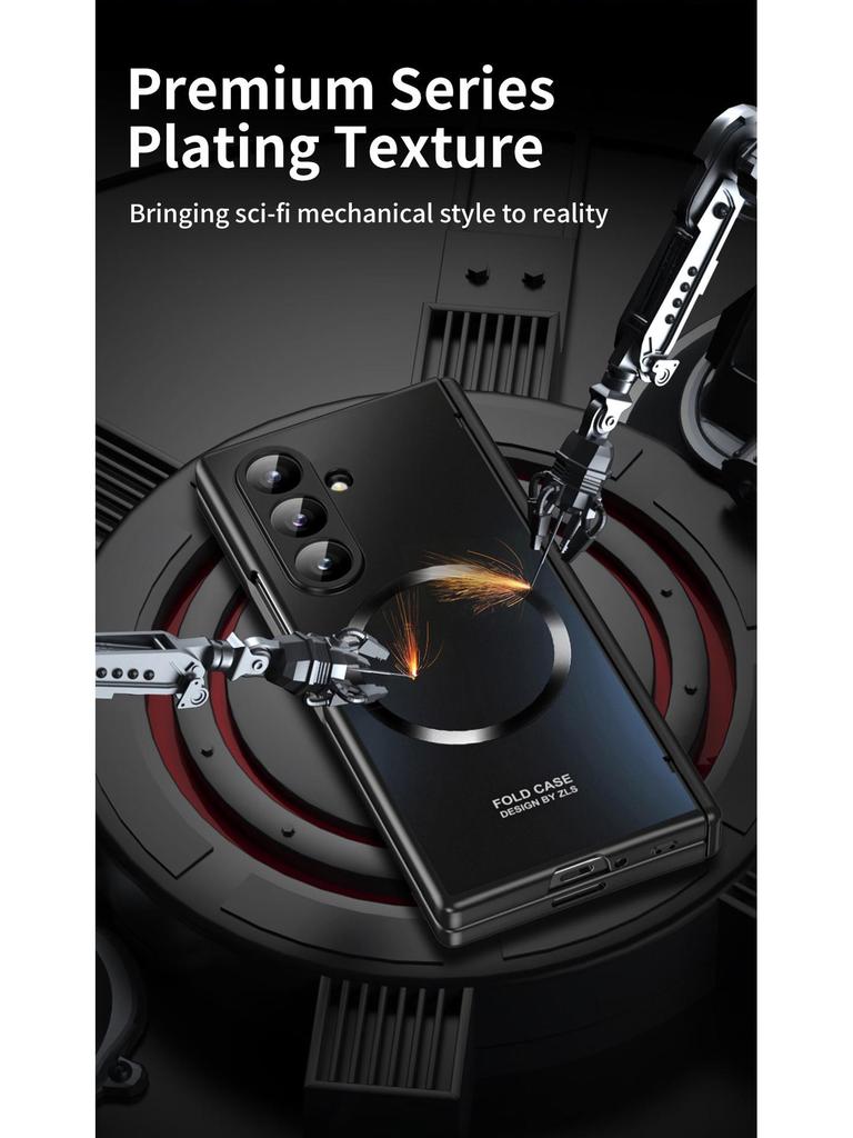 Samsung Z Fold7/6 Magnetische Hülle: Vollständige Abdeckung, Sturzschutz, Faltbares Bildschirm- & Scharnierfolie