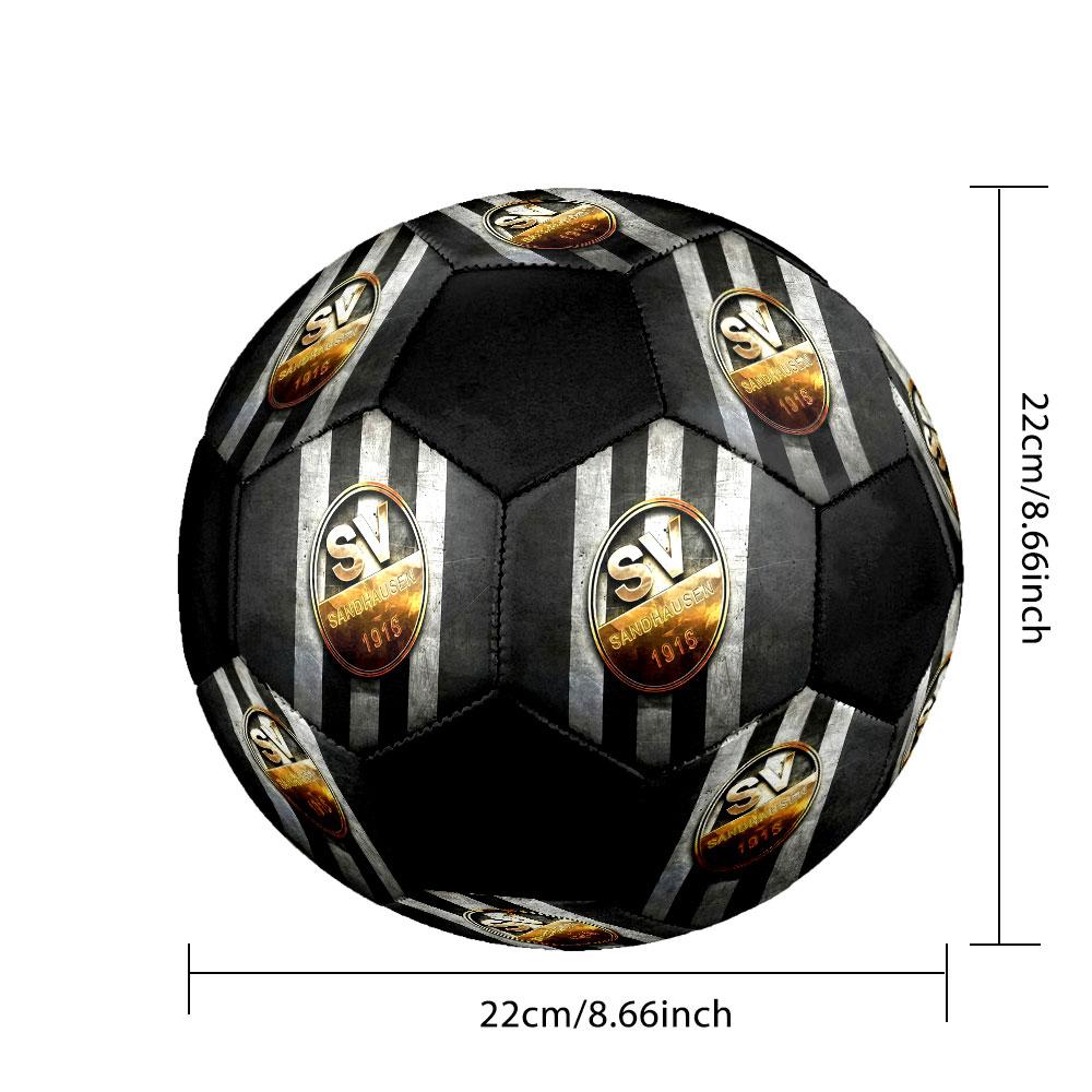 1PC SV Sandhausen logo size 5 soccer ball PrahaIndoor Soccer Ball Colorful All Ages Machine Stitched PVC Competition Ready Durable High-Bounce