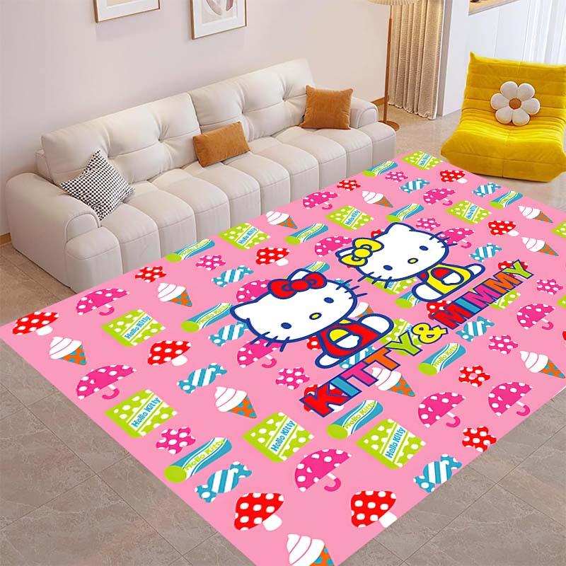 This Brand New Hello Kitty Rug Is Perfect for Home Décor and Can Be Used In Game Rooms, Bedrooms, Living Rooms, and Other Spaces