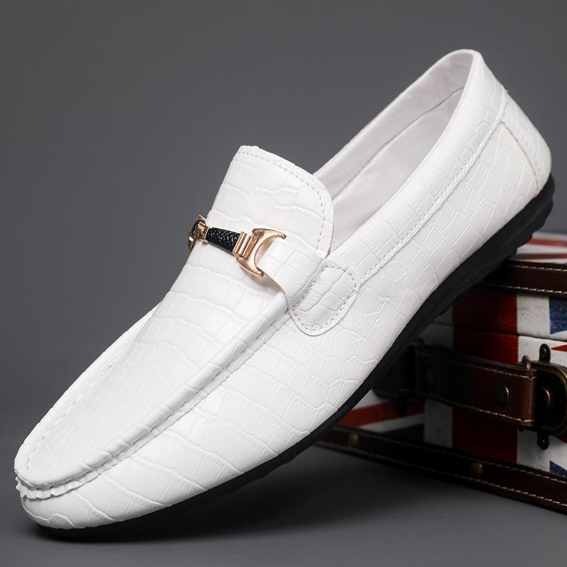 Genuine Leather Luxury Brand Men Loafers Men Casual Shoes Italian Moccasins Breathable Slip on Men Driving Shoes Chaussure Homme