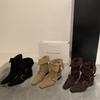 French Retro Square Head Two Short Boots Women's Autumn New Thick Heel Western Boots Medium Tube Thin Boots
