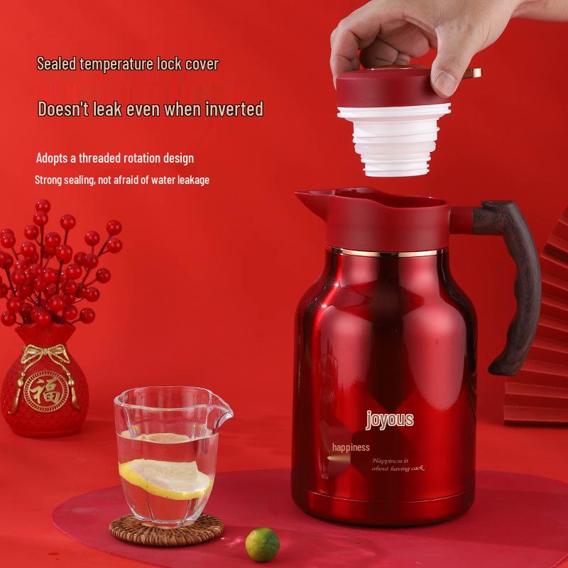 304 Stainless Steel Insulated Double-Layer Kettle for Hot Water, Ideal for Weddings and Home Use