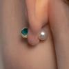 Stratigraphic Two-Way Ceramic Pearl Earrings (BG)