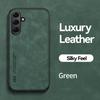 KEYSION Luxury Retro PU Leather Case for Samsung A17 5G Soft Silicone+PC Shockproof Phone Back Cover for Galaxy A17 5G