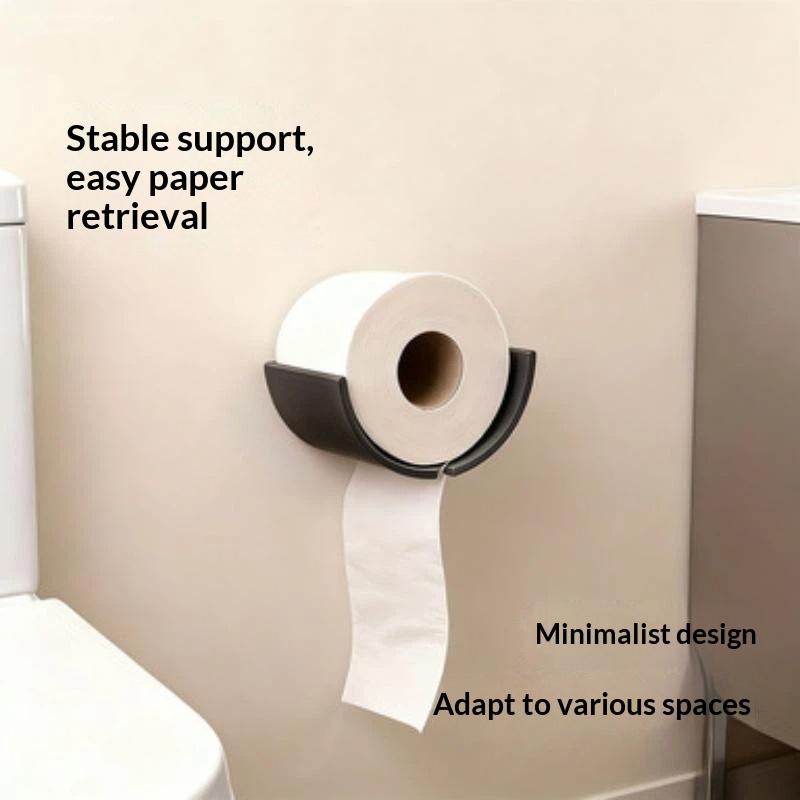 Creative Wall Mounted Waterproof Black Toilet Paper Holder Easy Install For Bathroom Decor