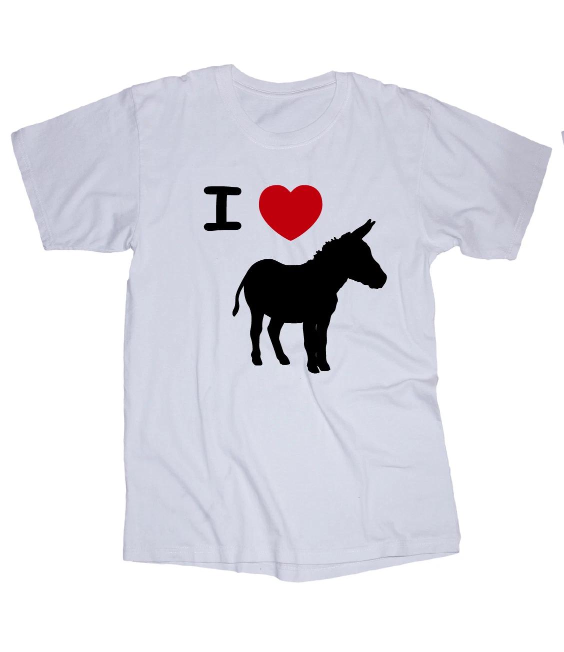 

I Love Jackass Donkey Funny Burro White T-shirt L