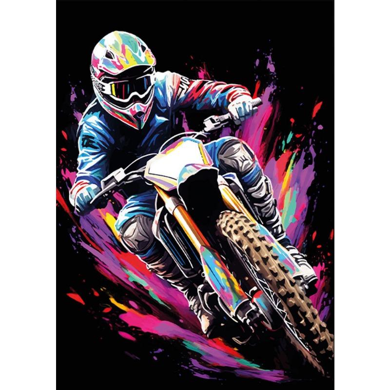 

Акварельная картина на холсте Мотокросс на мотоцикле по грязи Постеры Принты Мотоцикл Мотоцикл Настенная картина для комнаты Домашний декор Подарок сыну 21cm×30cm NoFrame