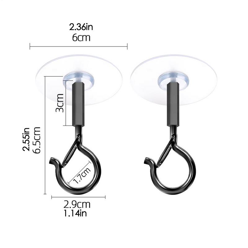 Safety Ceiling Hanger 2Pcs/set Non-punching Ceiling Traceless Hooks Self-Adhesive Safety Ceiling Hanger For Light Strings Wind