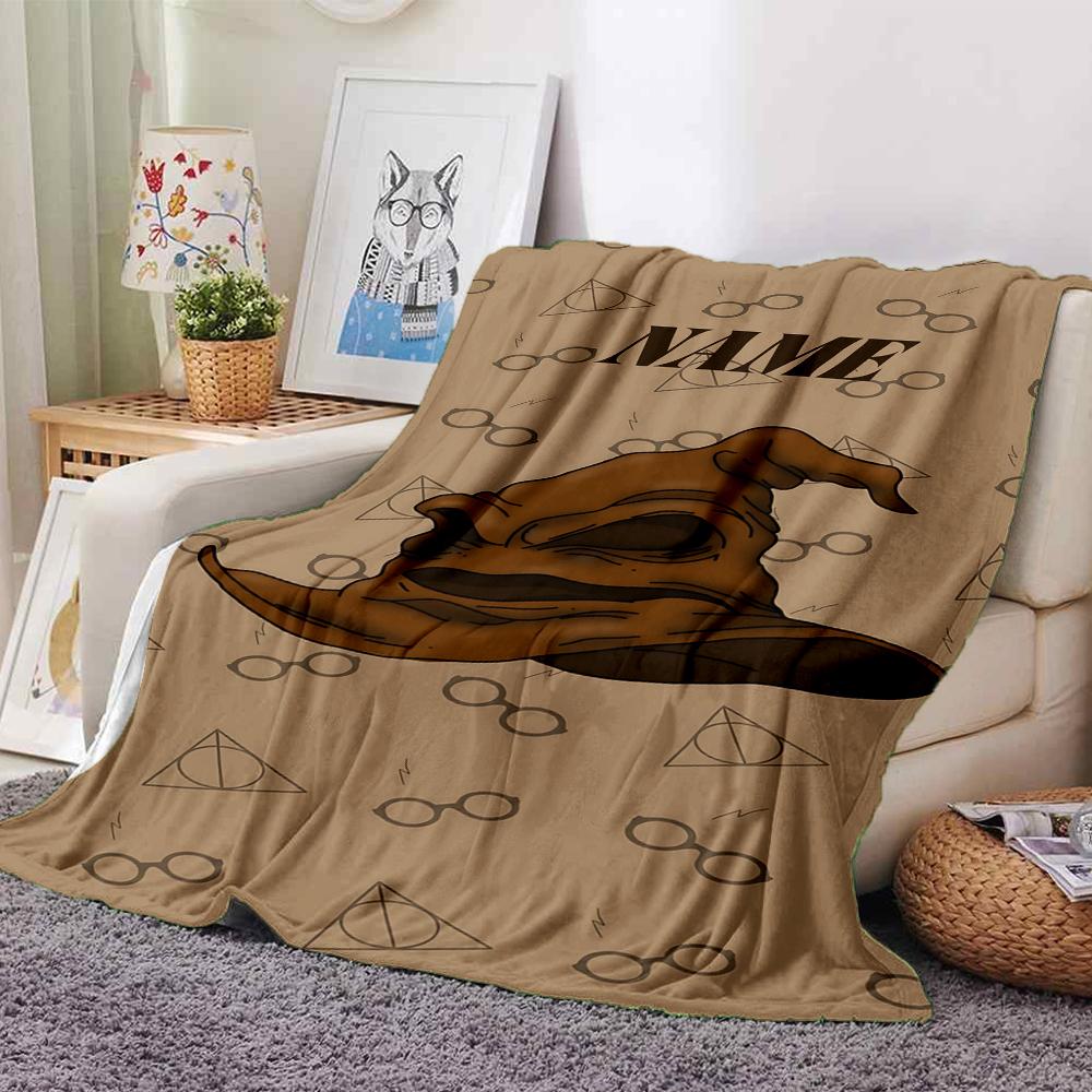 Custom Name "Harry Potter Adventure" Blanket for Couch & Bed, Plush Cozy Fuzzy Blanket Super Soft & Warm Blankets for Fall and Winter. 090867