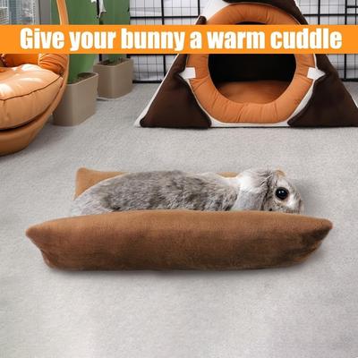Weiche verdickte Kaninchenbettmatte beidseitig mit Baumwoll-Liegekissen Kaninchenkissen waschbare Kuschelmatte kleines Haustier