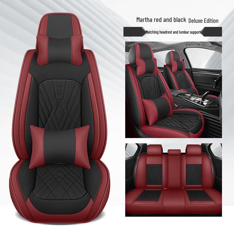 Universal Leather Car Seat Cushion: Durable, Full Wrap, All-Season Cover for Small Cars, SUVs, and Sedans