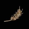 Luxury Crystal Wheat Ear Brooch High -End Temperament Anti -Failure Silk Scarf Buckle Waist Pin Women Men 'S Party Jewelry