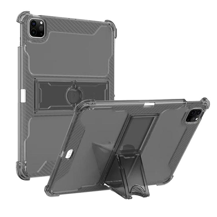 For iPad Pro 11inch (M4/M5) Case 2024/2025 Release with Kickstand/Stylus Pencil Holder Slot Soft TPU Clear Back Cover Protective