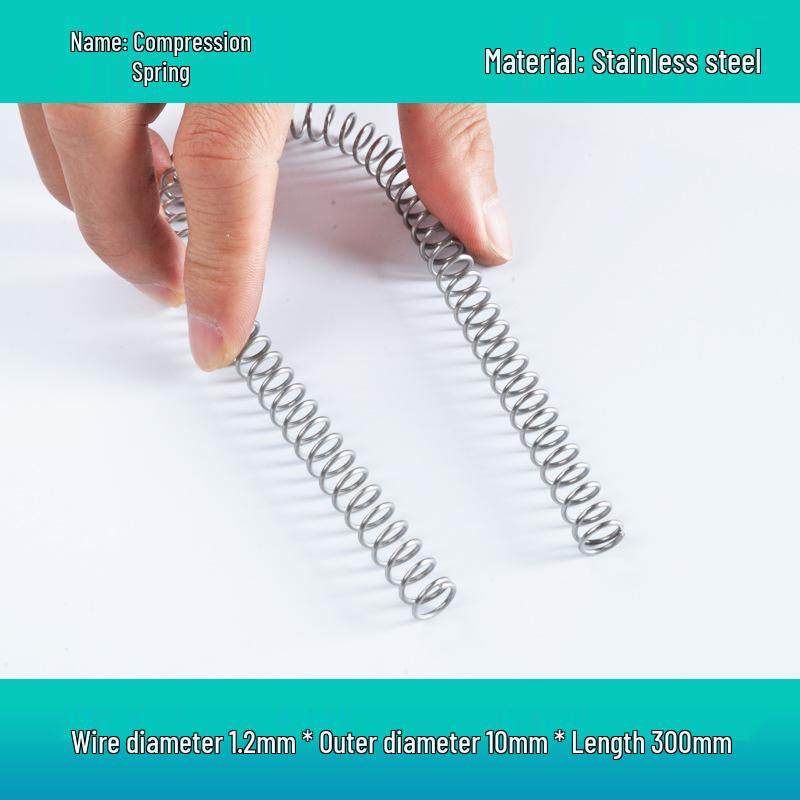 Steel Wire Compression Spring, 1.2-50mm Diameter, Long, Thin & Durable, Yellow, 300 Available