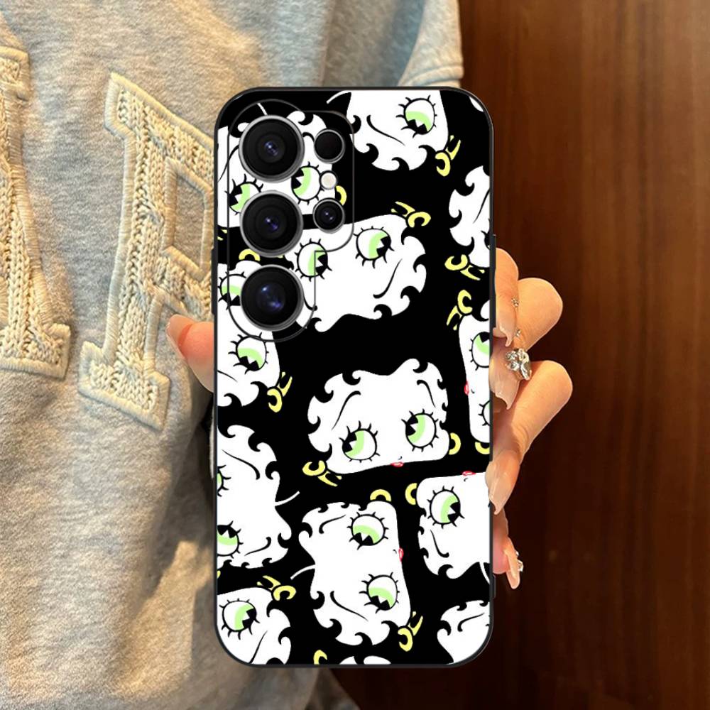 Animation B-Betty Boop Phone Case For Samsung S 24 Fe 25 Ultra Plus 20 Lite 21 30 22 23 24 22 Ultra 5G Fundas