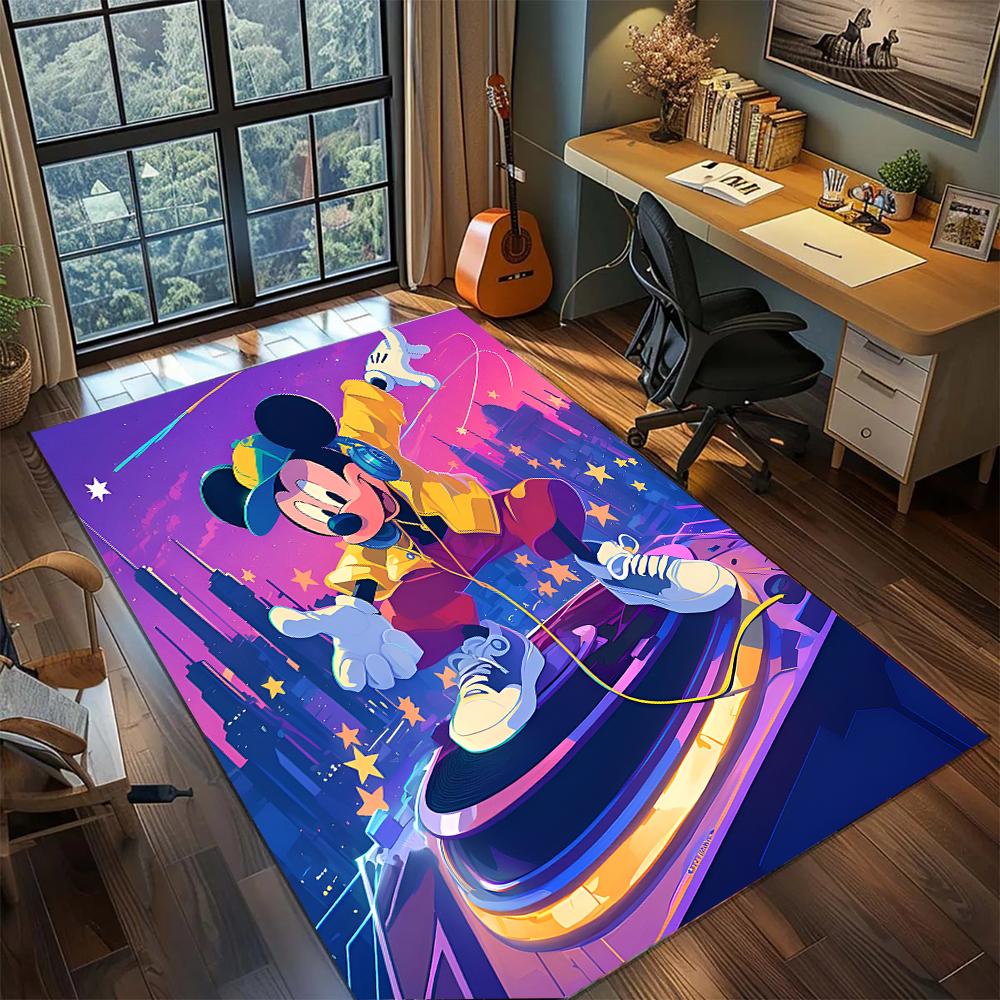 Mickey & Minnie: Nordic Fresh Style Rug Carpet Large Area Rug Non Slip Washable Floor Mat Gamer Room Bedroom Home Decor