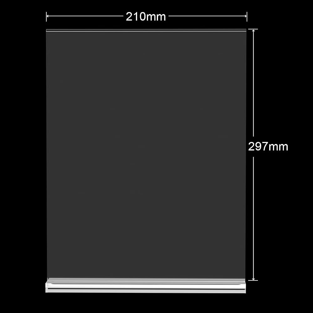 BlueValley A4 Acrylic Photo Frame Menu Stand Double-Sided Sign Stand Display Holder
