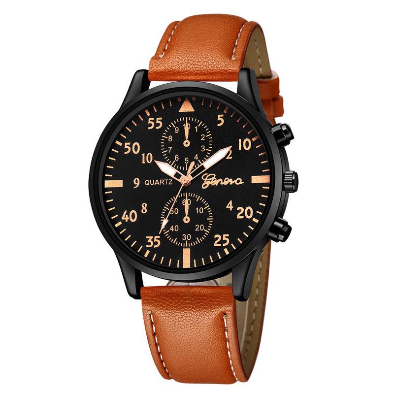 Men's Versatile Fashion Two-Eye Business Wristwatch