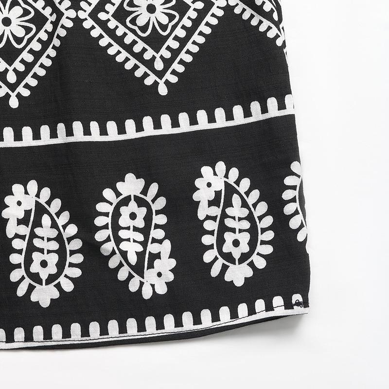 Women's Summer New Casual Holiday Halter Dress Slim Ethnic Style Printed Dresses