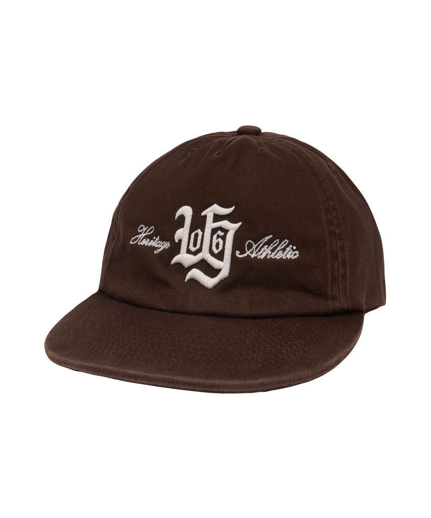 Yunibeoseugameonteu Vtg Typo 5-Panel Washing Cap_Brown