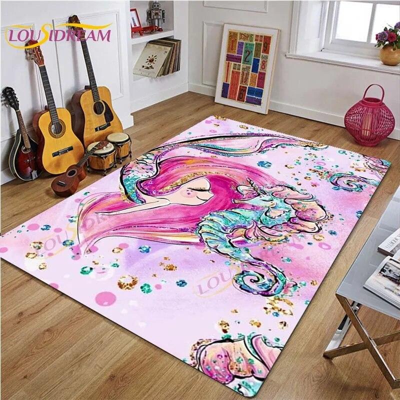 

Мультфільм «Русалка на черепаховому килимку». Милий рожевий килимок «Русалка». Великі килимки для вітальні, спальні. Килимок. Подарунки. Декор кімнати для дівчинки. 40cm x 60cm