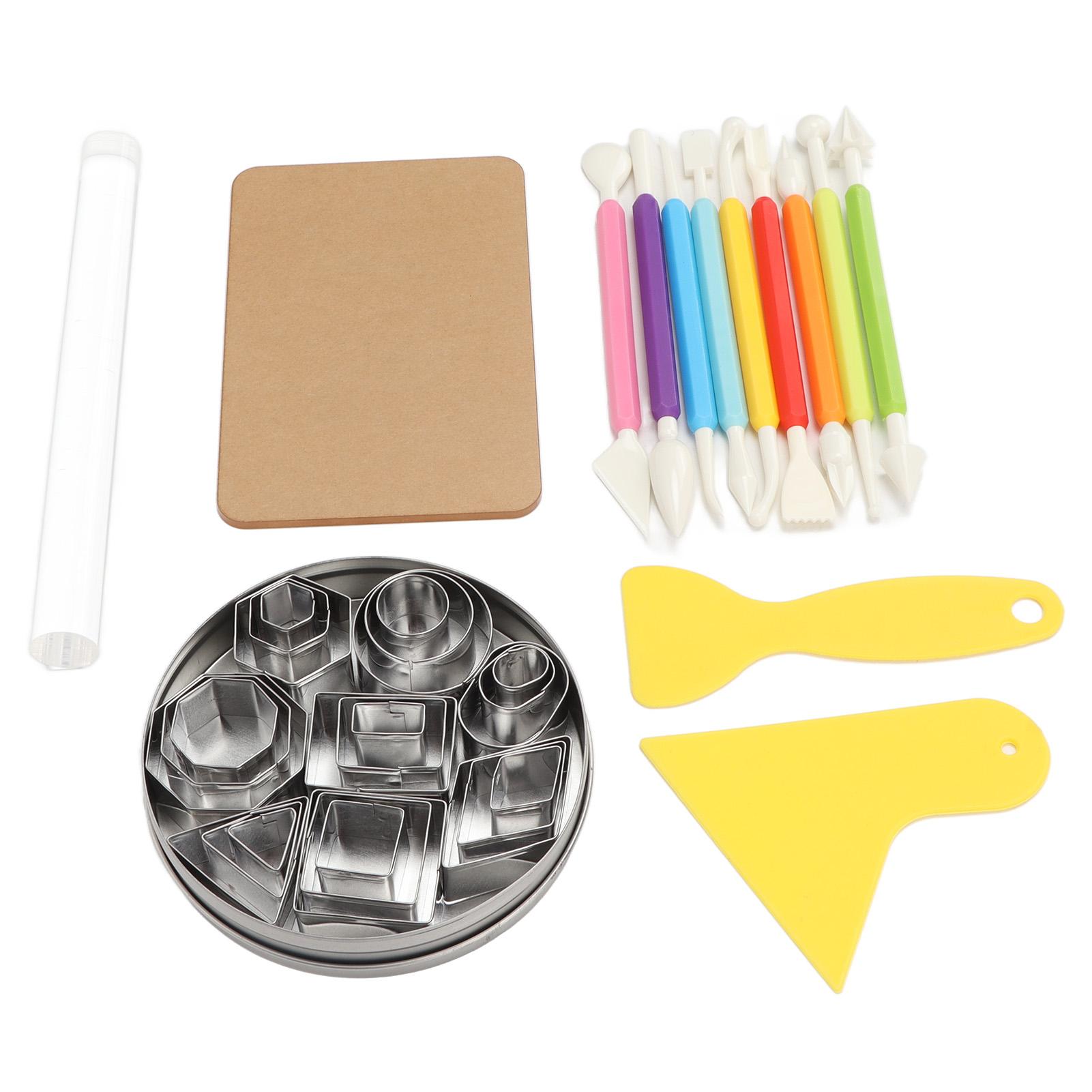 

38 шт. инструментов для лепки из гончарной глины, двухсторонние, полный набор инструментов, инструменты для лепки из глины с деревянными деталями