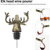 Happyyami 1pc Elk Head Wine Pourer Decorative Bottle Stopper Retro Zinc Alloy Spout for Smooth Pouring Premium Quality Wine Accessory for Bartenders