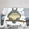Niedliche T-Totoros-Cartoon-Decke, Anime-Flanell, lustige, warme Überwurfdecke für Stuhlbezug, Sofa, Frühling/Herbst