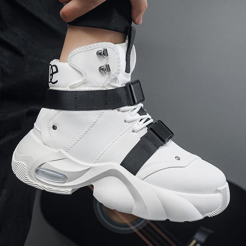 Men's casual sneakers four seasons new soft-sole high-top outdoor speed running shoes breathable Thick sole walking sports shoes
